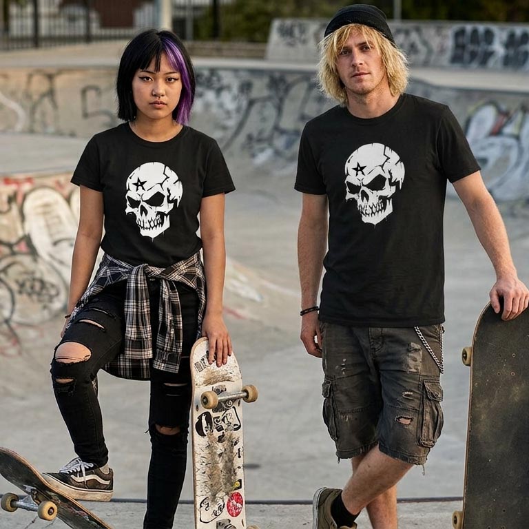 Anarxy - Graffiti Skull T-Shirt